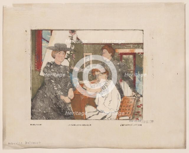 La Famille du graveur, 1898. Creator: Maurice Delcourt.