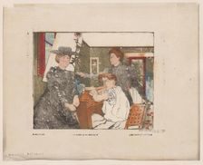 La Famille du graveur, 1898. Creator: Maurice Delcourt