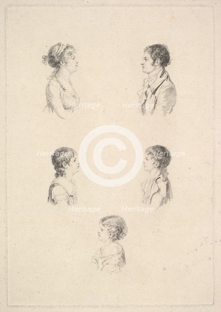 La Famille Renouard (The Renouard Family), 1801. Creator: Augustin de Saint-Aubin.