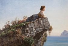 La fanciulla sulla roccia a Sorrento (The girl on the rock in Sorrento), 1871