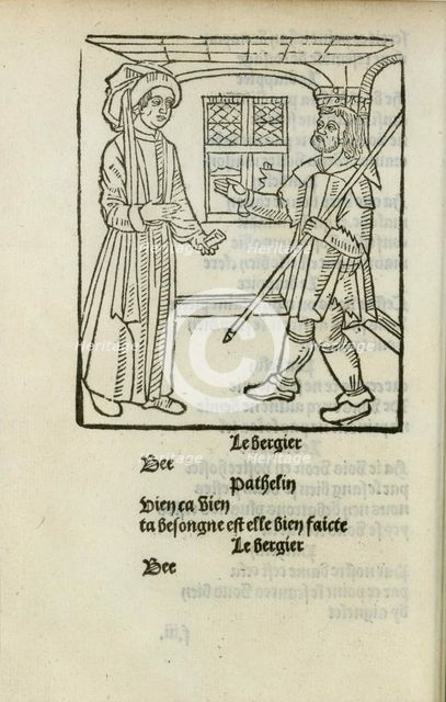 La Farce de maître Pathelin, c. 1490. Creator: Anonymous.