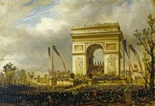 La fête de la Fraternité, le 20 avril 1848, place de l'Étoile : distribution des drapeaux..., 1848. Creator: Hippolyte Victor Valentin Sebron