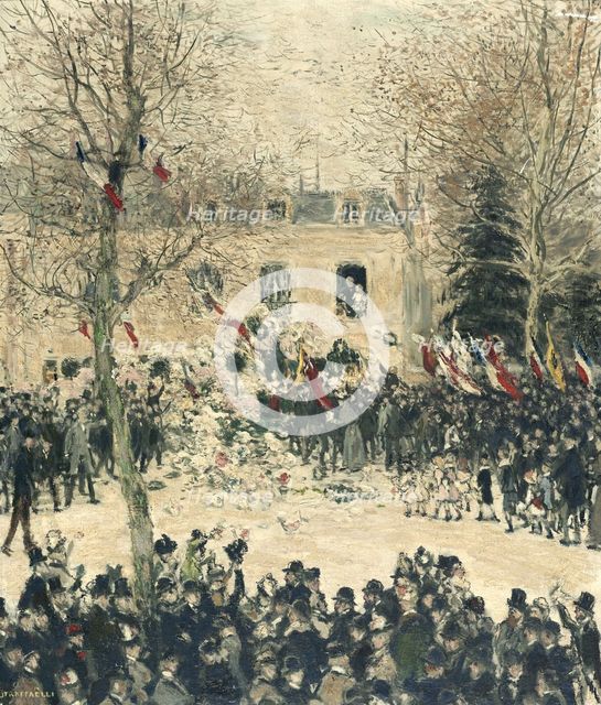 La fête des quatre-vingts ans de Victor Hugo, 27 février 1881, c1903. Creator: Jean-François Raffaëlli.