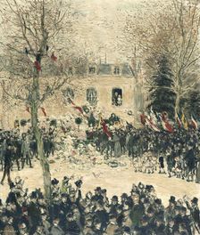 La fête des quatre-vingts ans de Victor Hugo, 27 février 1881, c1903. Creator: Jean-François Raffaëlli