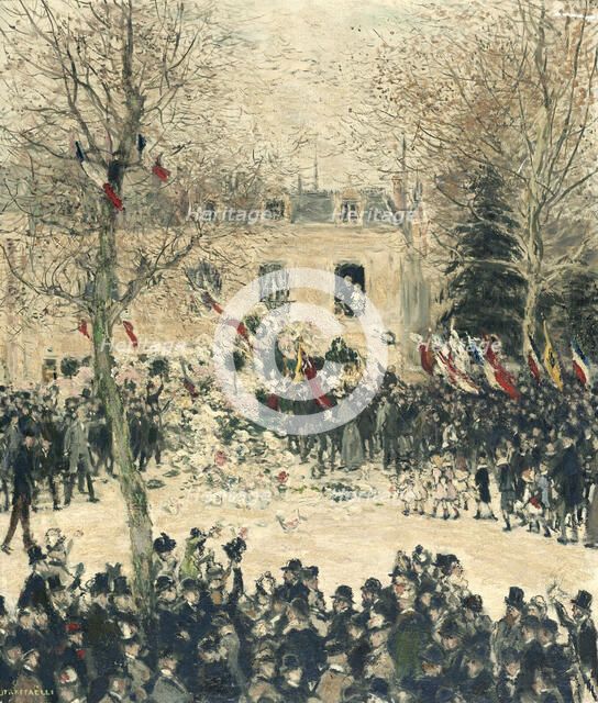 La fête des quatre-vingts ans de Victor Hugo, 27 février 1881, c1903. Creator: Jean-François Raffaëlli.