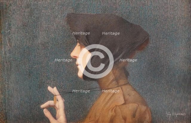 La Femme à la médaille. (Mystère), 1896. Creator: Lévy-Dhurmer; Lucien (1865-1953).
