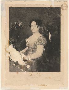 La femme à léventail, after Goya (verso), 1900. Creator: Alexander Claude Louis Lavalley (French, 1862-1927)