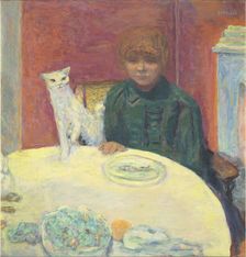 La femme au chat (Woman with Cat) , 1912. Creator: Bonnard, Pierre (1867-1947)