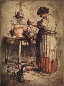 La Femme Au Poulet c1921. Artist: Armand Coussens