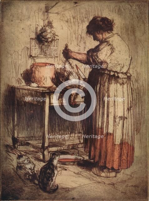 'La Femme Au Poulet', c1921. Artist: Armand Coussens.