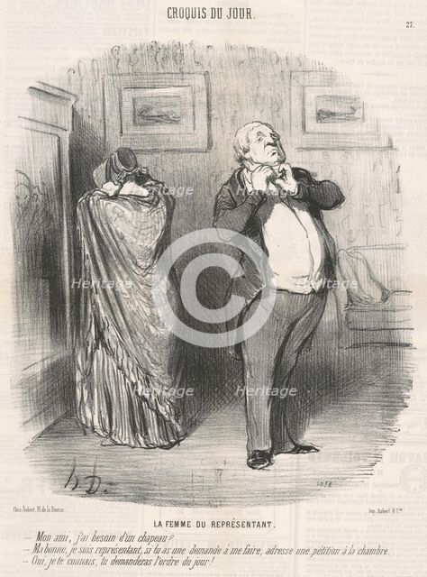 La femme du représentant, 19th century. Creator: Honore Daumier.
