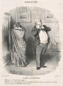 La femme du représentant, 19th century. Creator: Honore Daumier