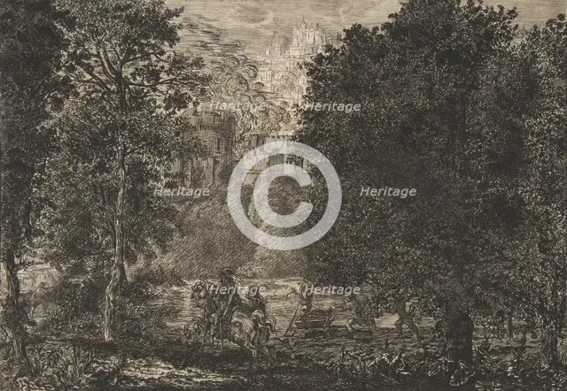 La fiamma è vicina al fuoco, about 1853-5. Creator: Felix Bracquemond.
