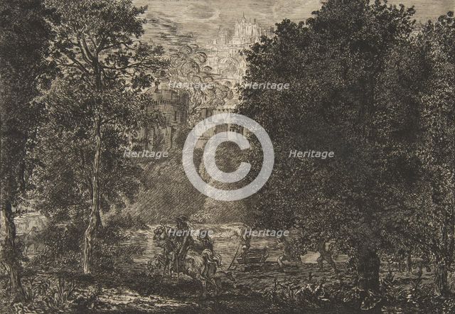 La fiamma è vicina al fuoco, about 1853-5. Creator: Felix Bracquemond.