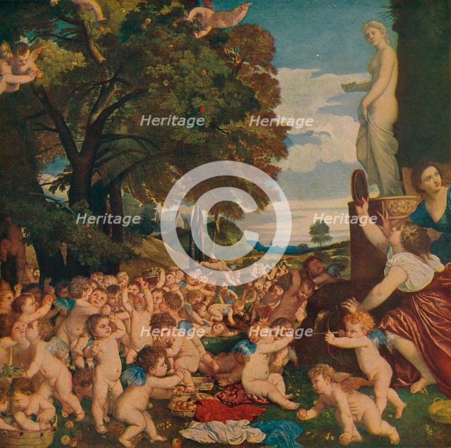 'La Fiesta De Venus', (The Worship of Venus), 1518-1519, (c1934). Artist: Titian.