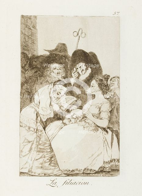 La filiacion.; Los Caprichos, pl.57, 1799. Creator: Francisco Goya.
