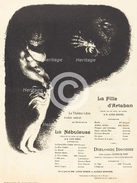 La Fille d'Artaban; La Nébuleuse; Dialogue inconnu, 1896. Creator: Louis Anquetin.