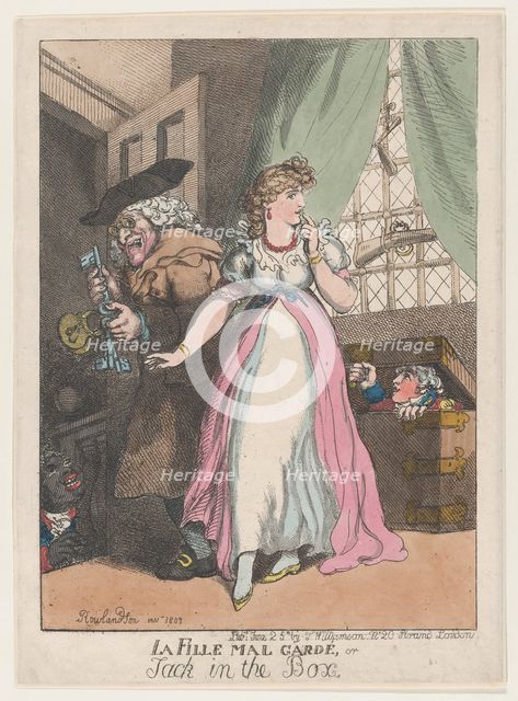 La Fille Mal Gardé, or Jack in the Box, June 25, 1802., June 25, 1802. Creator: Thomas Rowlandson.
