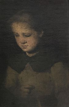 La fillette en gris, mid-late 19th century. Creator: Theodule Ribot