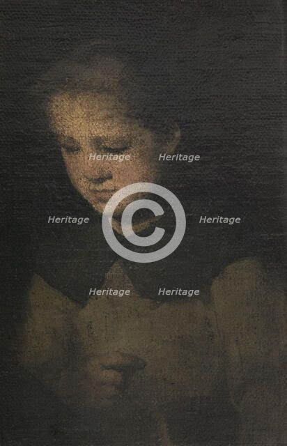 La fillette en gris, mid-late 19th century.  Creator: Theodule Ribot.