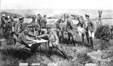 La fin d'un Reve; Le reve: Guillaume II, devant Soissons, fixant du doigt sur la carte le..., 1918. Creator: Felix Schwormstadt