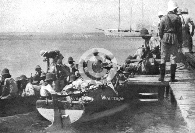 'La fin de L' "Emden"; Un groupe de "Emden" avait debarque sur l'ile Direction', 1914. Creator: Unknown.