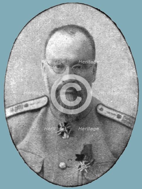 ''La fin tragique des Romanof; le docteur Botkine, medecin du tsar, massacre aux cotes..., 1918. Creator: Unknown.