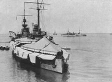 La flotte Francaise en orient; Toilette d'ete des navires de Guerre: le cuirasse "Patrie" 1916. Creator: Unknown