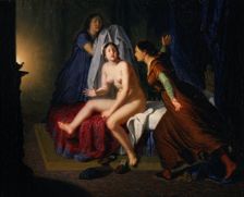 La fuga della regina Bianc(The Escape of the queen Blanche of Navarre), 1850. Creator: Patania, Giuseppe (1780-1852)