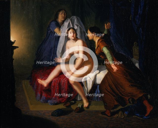 La fuga della regina Bianc(The Escape of the queen Blanche of Navarre), 1850. Creator: Patania, Giuseppe (1780-1852).