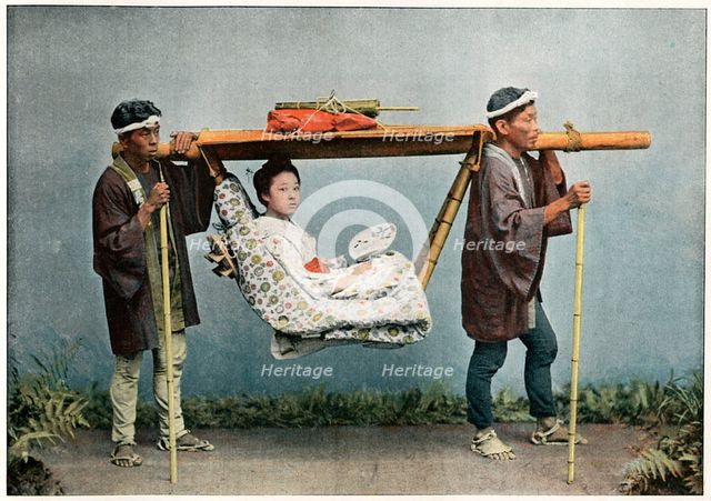 'La Kago, Transport of Japan', c1890. Artist: Charles Gillot