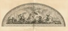 La Hollande Cintre du Salon de la Paix en face des Appartmens de la Reine..., [pl. 48], pub. 1752. Creators: Jean-Baptiste Masse, Louis Desplaces