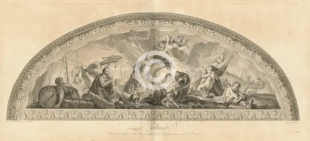 La Hollande Cintre du Salon de la Paix en face des Appartmens de la Reine..., [pl. 48], pub. 1752. Creators: Jean-Baptiste Masse, Louis Desplaces.