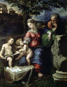 La Holy Family of the Oak painting by Raphael Sanzio (1483-1520)