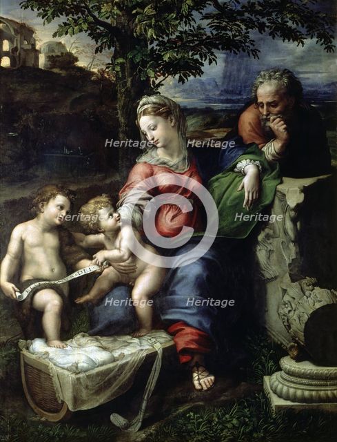 La Holy Family of the Oak' painting by Raphael Sanzio (1483-1520).