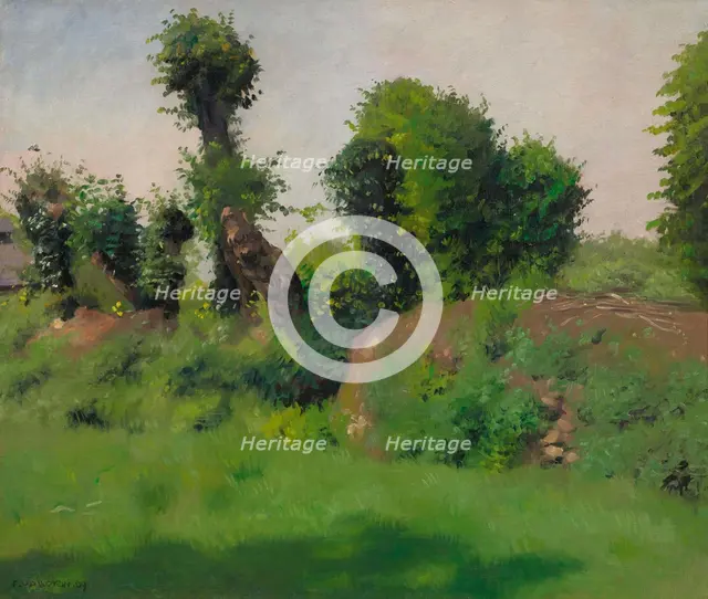 La haie, Honfleur, 1909. Creator: Vallotton, Felix Edouard (1865-1925).