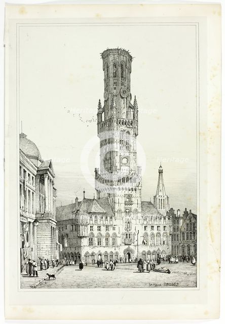 La Halle, Bruges, 1833. Creator: Samuel Prout.