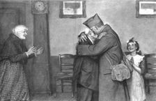 'La joie dans les Foyers; Le retour du prisonnier 1918. Creator: J Simont