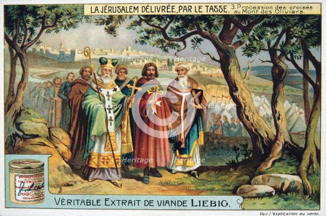 La Jerusalem deliveree par le Tasse, Procession of crosses to Mount Olive. 19th Century. Artist: Unknown