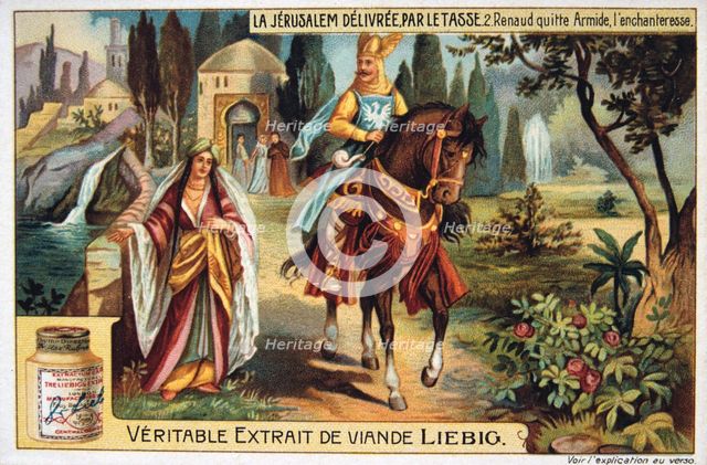 La Jerusalem deliveree par le Tasse, Renaud leaves Armide, the enchantress. 19th Century. Artist: Unknown