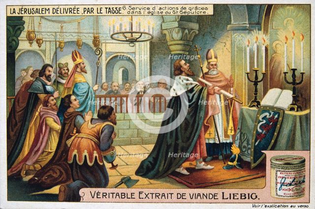La Jerusalem deliveree par le Tasse, Thanksgiving service in the Church of the Holy Sepulchre. Artist: Unknown