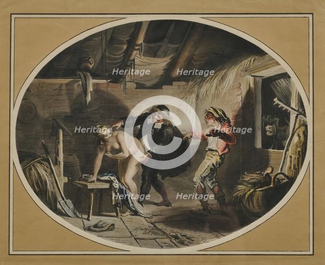 La Jument du compère Pierre (after the poem by Jean de La Fontaine), 1800. Artist: Ramberg, Johann Heinrich (1763-1840)