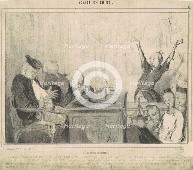 La justice chinoise, 19th century. Creator: Honore Daumier.