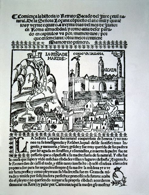 La lozana andaluza' (The lush Andalusian girl), illustration of an edition of 1524.
