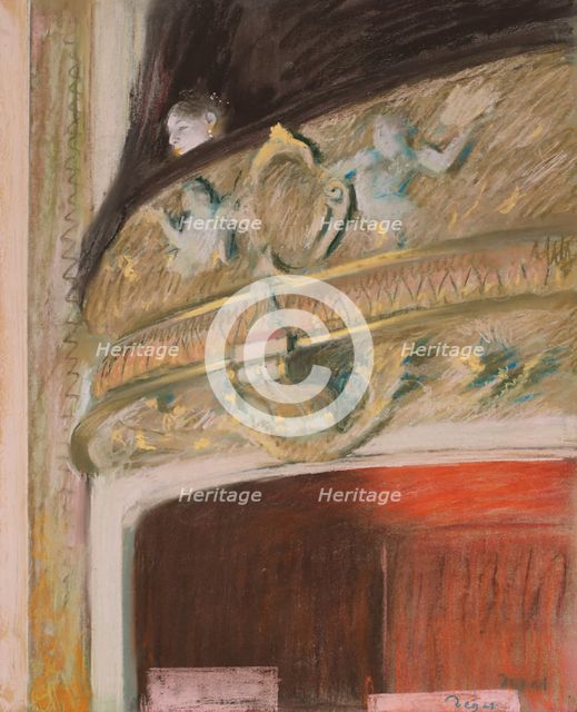 La Loge, 1880. Creator: Edgar Degas.