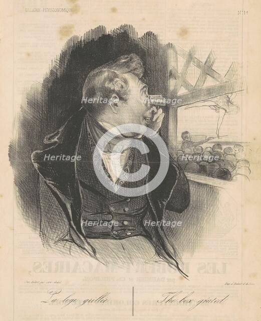 La loge grillée, 19th century. Creator: Honore Daumier.