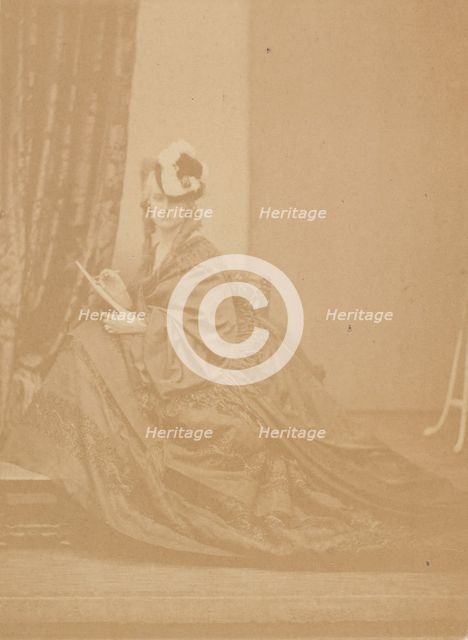 La laçon de dessin. "L'artiste", 1860s. Creator: Pierre-Louis Pierson.