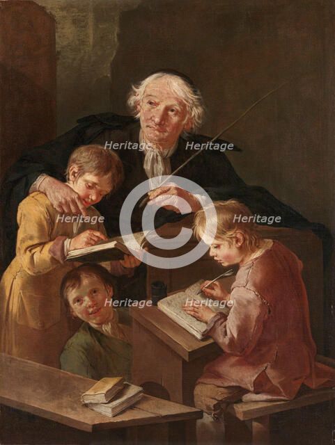 La lezione del maestro (Der Unterricht des Meisters), c.1720-1730. Creator: Cipper, Giacomo Francesco (1664-1736).