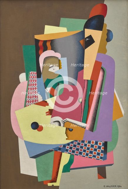 La Leçon de piano (The Piano Lesson), 1924. Creator: Valmier, Georges (1885-1937).