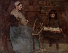 La lecture (The Reading Lesson), about 1892. Creator: Frank Edwin Scott